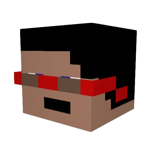 Skrolix Minecraft avatar head, 3D render