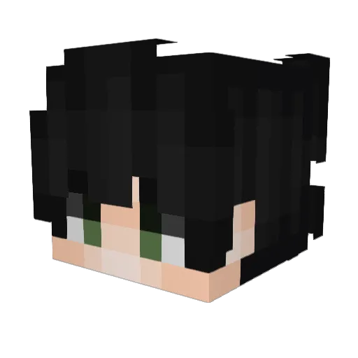 Skromly Minecraft avatar head, 3D render