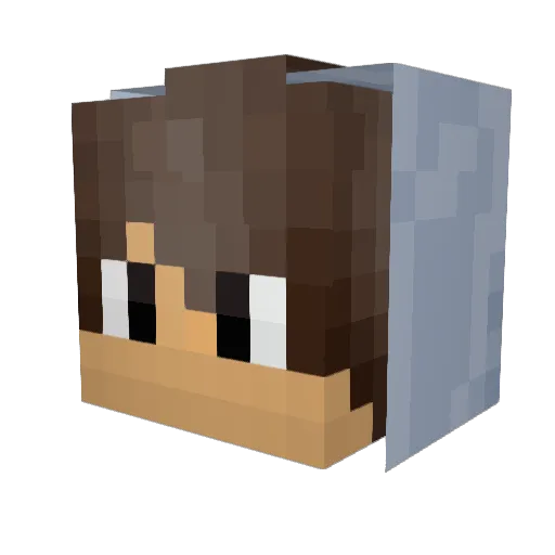Skromniy Minecraft avatar head, 3D render