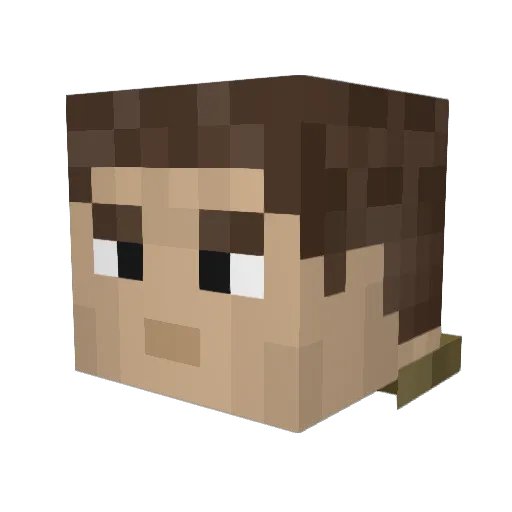 SkrtCobain_ Minecraft avatar head, 3D render