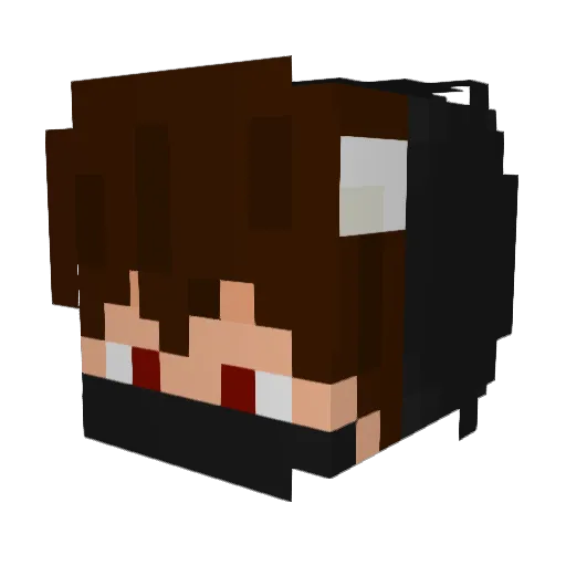 SkrudoTV Minecraft avatar head, 3D render