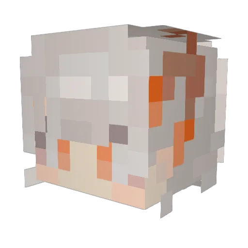 Skrufffers Minecraft avatar head, 3D render