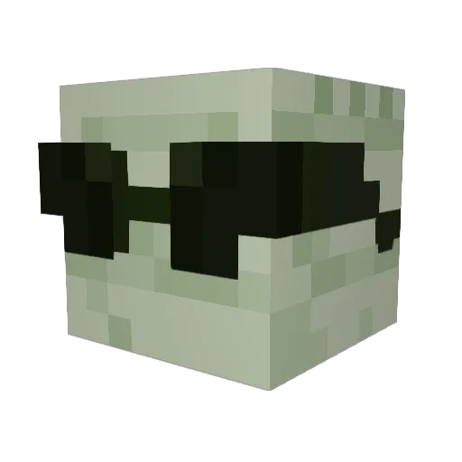 SkruffiestMage Minecraft avatar head, 3D render