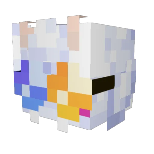Skrumblie Minecraft avatar head, 3D render