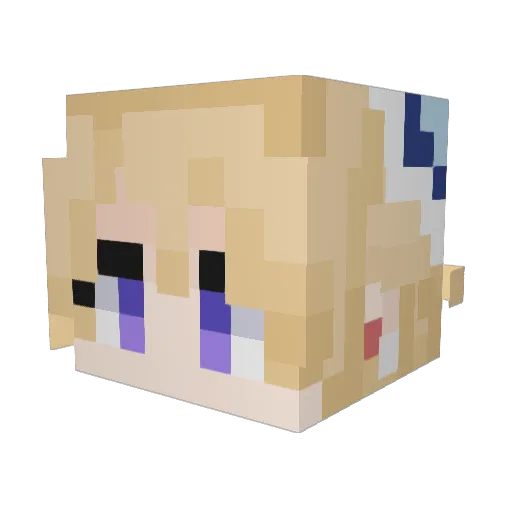 SkrunklyP Minecraft avatar head, 3D render