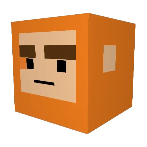 Skrydidl Minecraft avatar head, 3D render