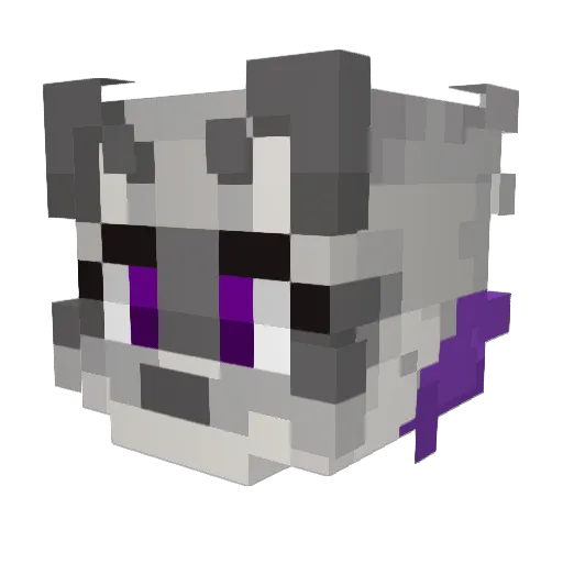 Sku77ker Minecraft avatar head, 3D render