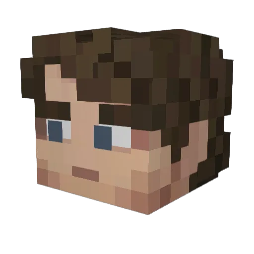 SkuII99 Minecraft avatar head, 3D render