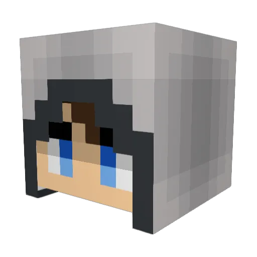 Skubiydoo Minecraft avatar head, 3D render