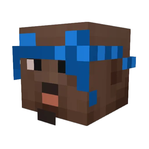 SkucasIsGod Minecraft avatar head, 3D render
