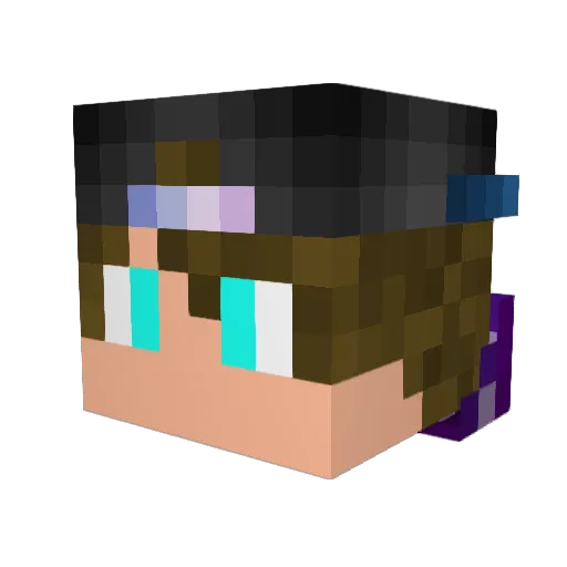 Skugzy Minecraft avatar head, 3D render
