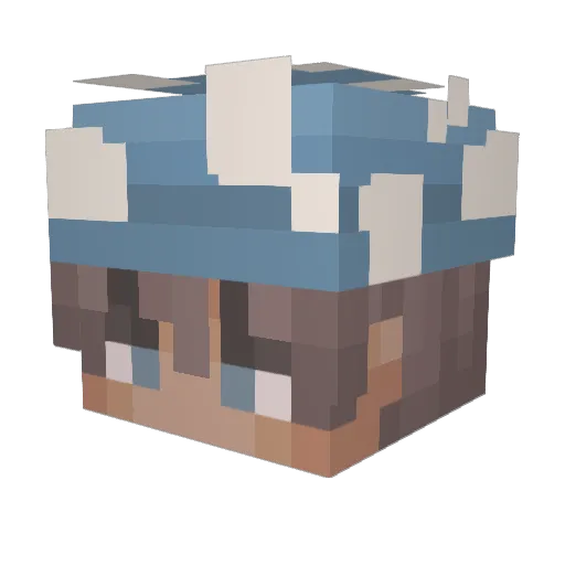 Skuidz Minecraft avatar head, 3D render