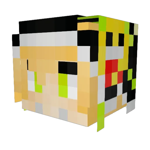 Skuldii Minecraft avatar head, 3D render
