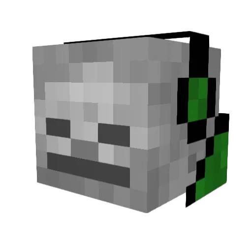 Skull1037 Minecraft avatar head, 3D render