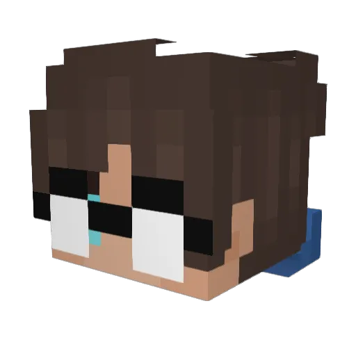 Skull2_Solid Minecraft avatar head, 3D render