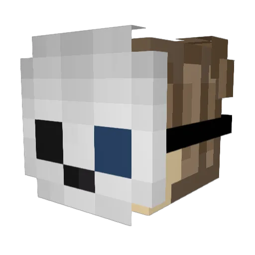 SkullCrani Minecraft avatar head, 3D render