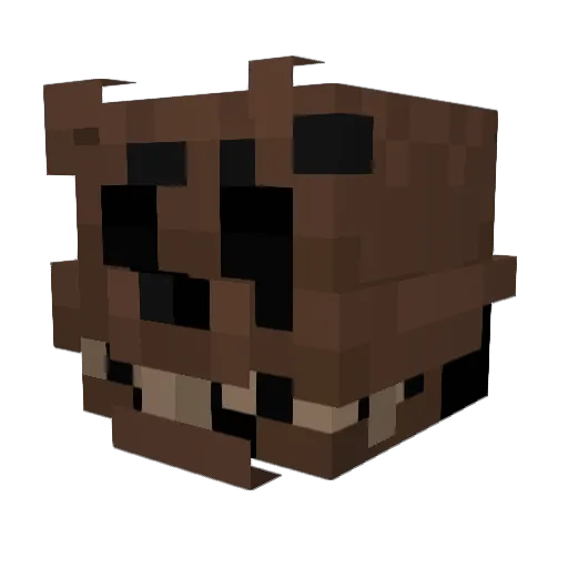 SkullCrawl Minecraft avatar head, 3D render
