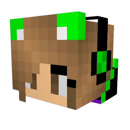 SkullDragon26 Minecraft avatar head, 3D render