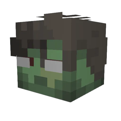 SkullFish8 Minecraft avatar head, 3D render