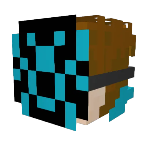 SkullRippe Minecraft avatar head, 3D render