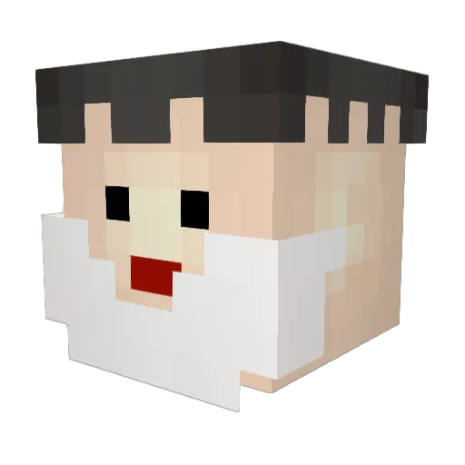 Skull_V Minecraft avatar head, 3D render