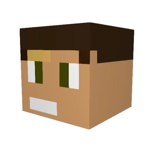 Skullcracker30 Minecraft avatar head, 3D render