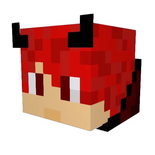 Skulldem0n Minecraft avatar head, 3D render