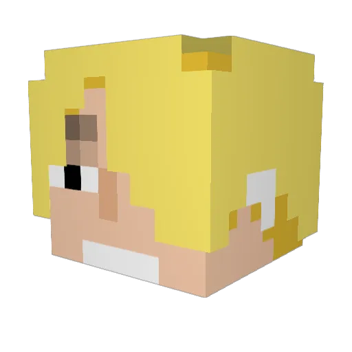 Skuller911 Minecraft avatar head, 3D render