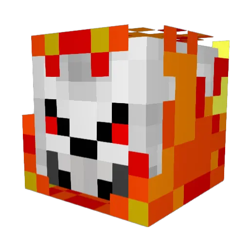 Skullfire02 Minecraft avatar head, 3D render