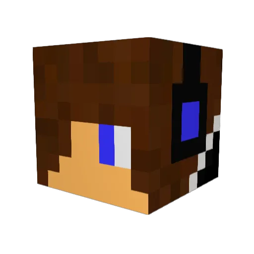 Skullhammers Minecraft avatar head, 3D render