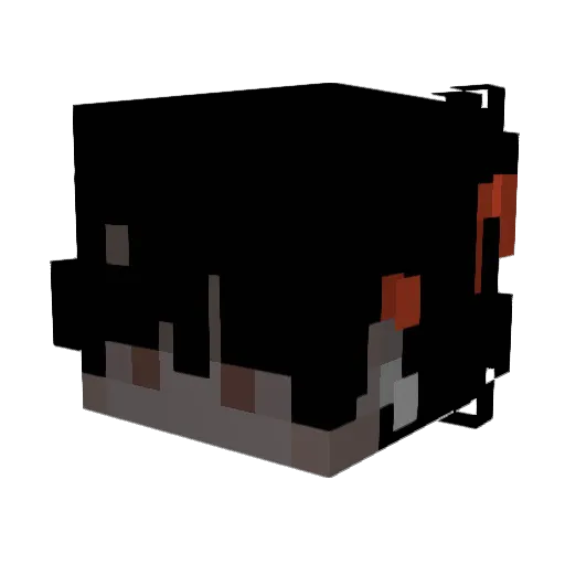 Skullii Minecraft avatar head, 3D render