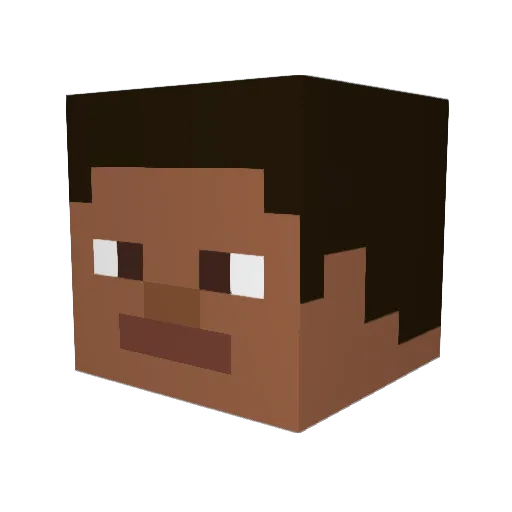 SkullmaN16 Minecraft avatar head, 3D render