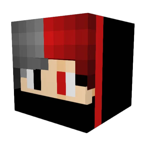 Skullmager Minecraft avatar head, 3D render