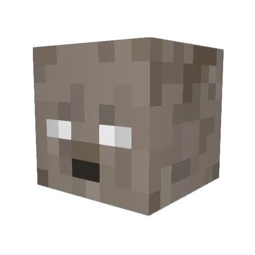Skullton Minecraft avatar head, 3D render