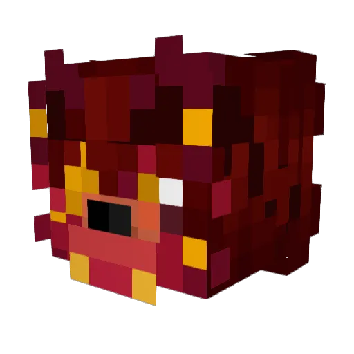 Skullvolvers Minecraft avatar head, 3D render