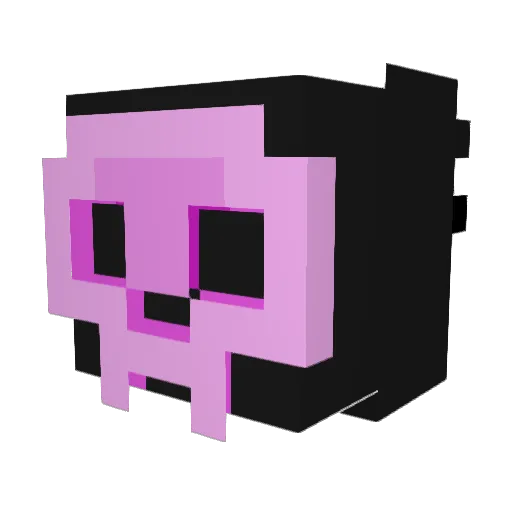Skully2222 Minecraft avatar head, 3D render