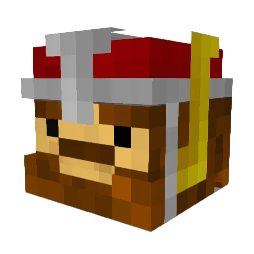 Skunk4Four Minecraft avatar head, 3D render