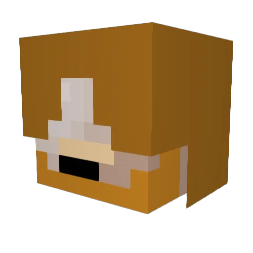 Skunk_Goblin Minecraft avatar head, 3D render