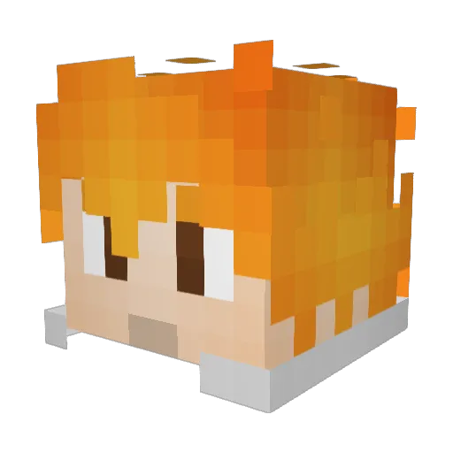 Skunkydubs Minecraft avatar head, 3D render