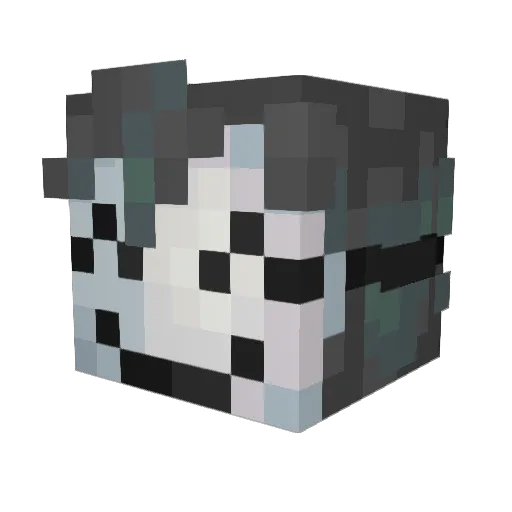 Skuq Minecraft avatar head, 3D render