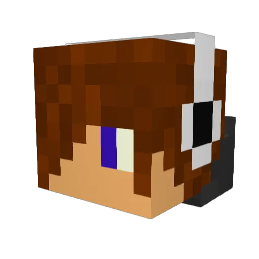 Skuqzi Minecraft avatar head, 3D render