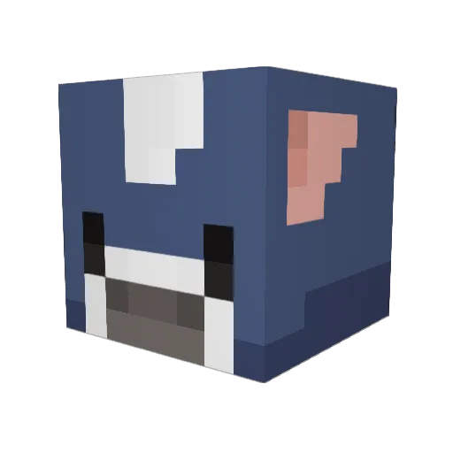 SkuraxMC Minecraft avatar head, 3D render