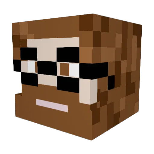 Skurg Minecraft avatar head, 3D render