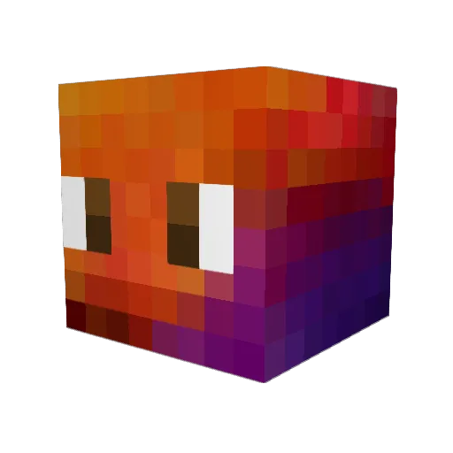 Skurpi Minecraft avatar head, 3D render