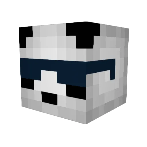 Skurtilina Minecraft avatar head, 3D render