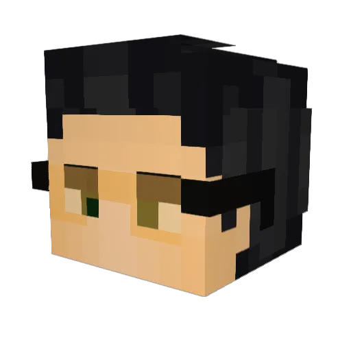Skusian Minecraft avatar head, 3D render