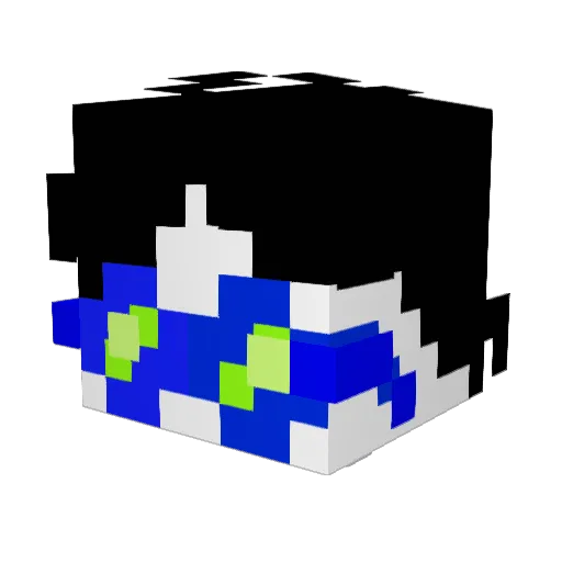 Skuten Minecraft avatar head, 3D render