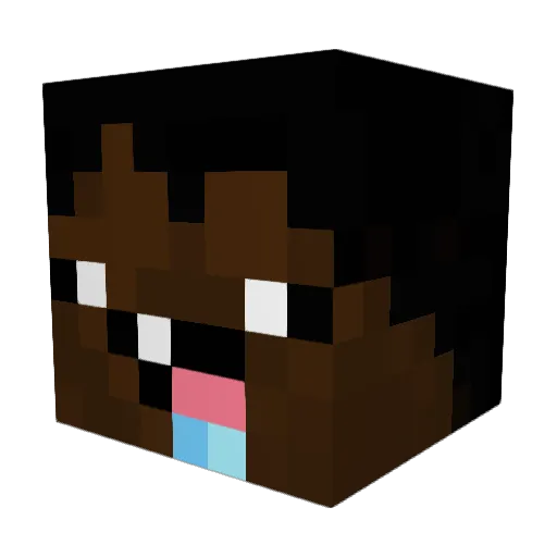 Skuttiz Minecraft avatar head, 3D render