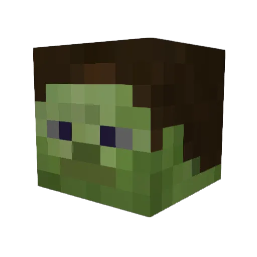 Skuumaa Minecraft avatar head, 3D render