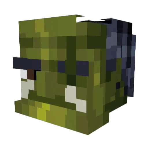 Skuummo Minecraft avatar head, 3D render